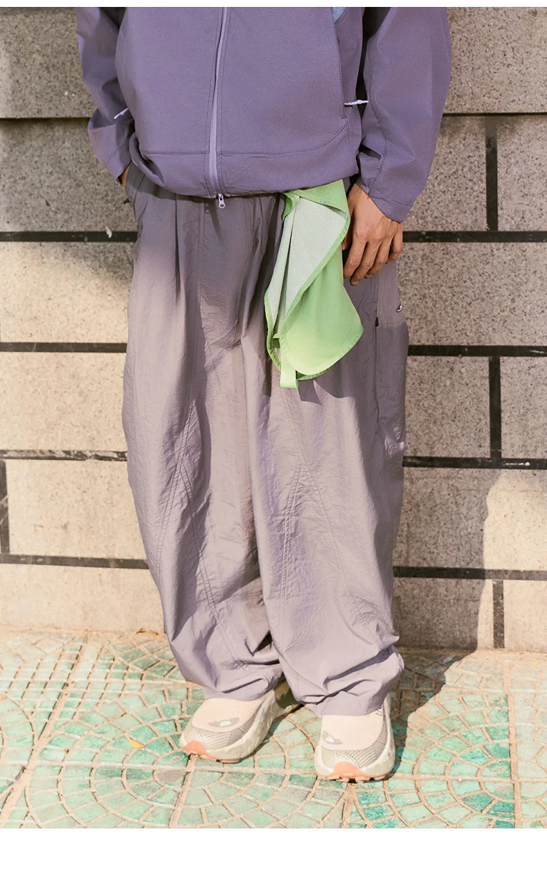 Men Outdoor Lightweight Waterproof Sport Pant Women City Hiking Loose Casual Quick Dry Track Cargo Pants Techwear Trousers