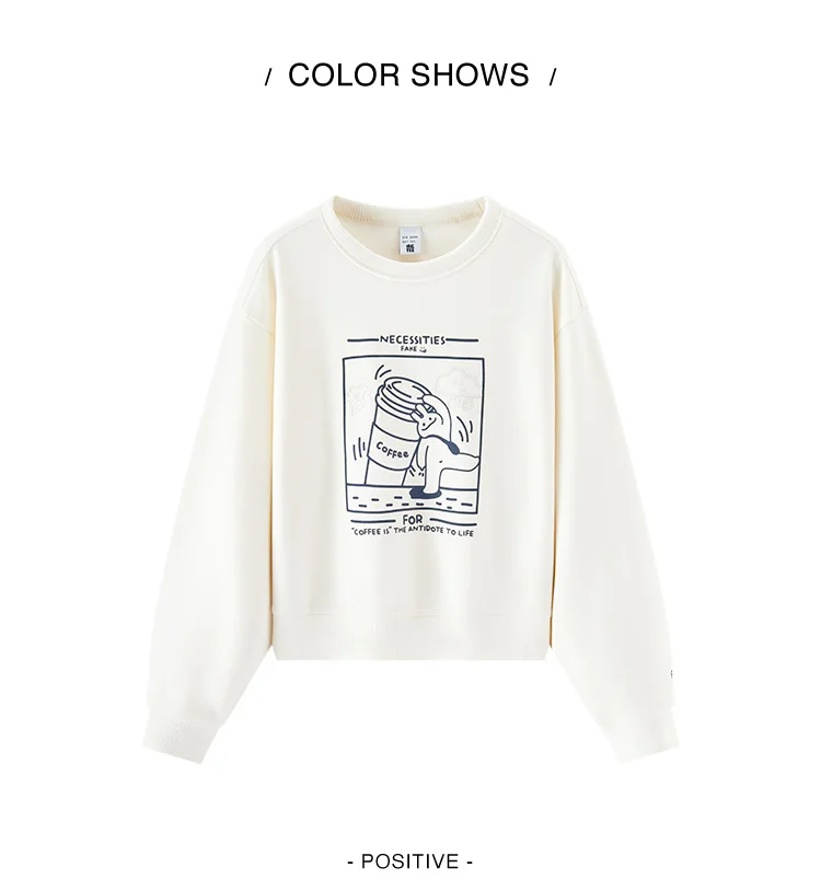 Semir Women Sweatshirt Dropped Shoulder Loose Graphic Print Casual Style Petite Friendly Autumn Pullover Daily Wear 2026