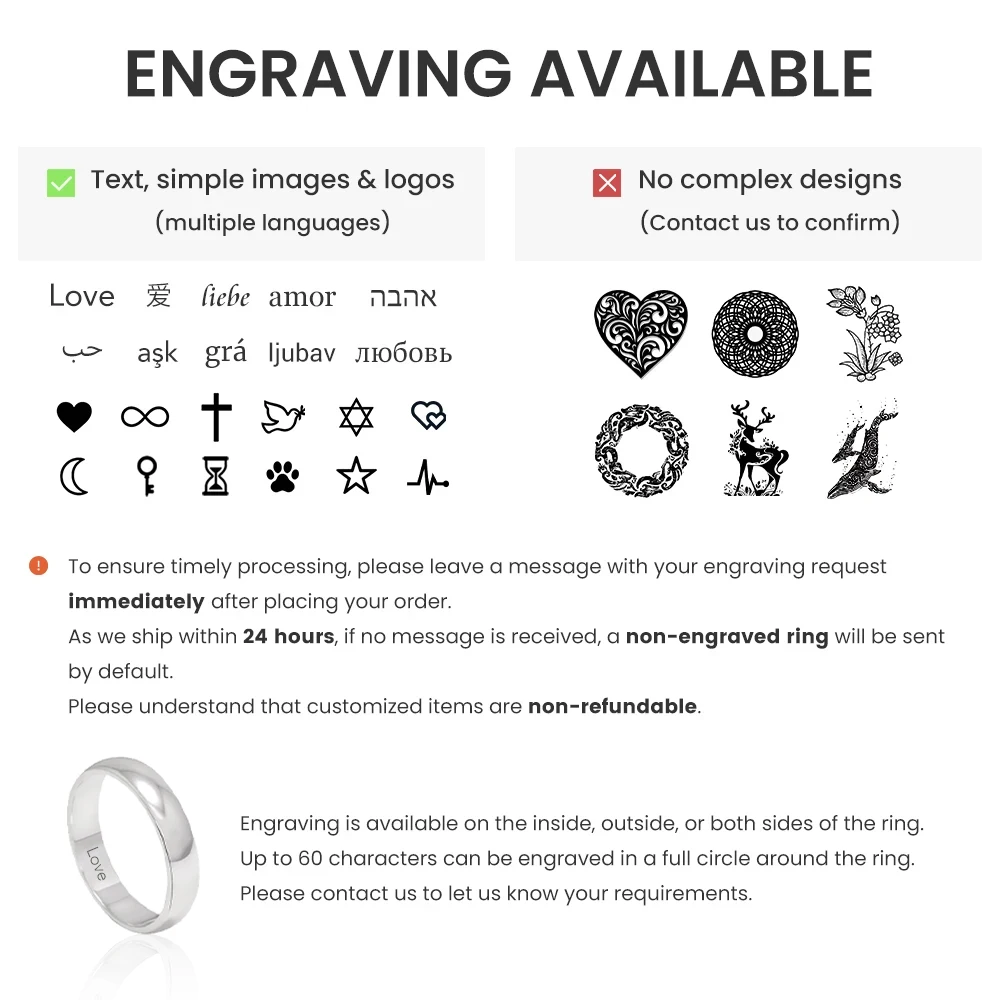 Custom Engrave Real Pure 925 Sterling Silver Rings For Women And Men Simple Couple Ring Smooth Wedding Band For Lovers Jewelry