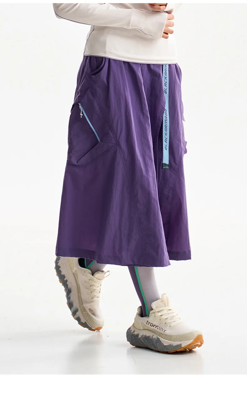 Women Outdoor Fashion Hiking Lightweight Quick Dry Sport Skirt Sweet Girl Streetwear Loose Casual Y2k Cargo Skirts Pants
