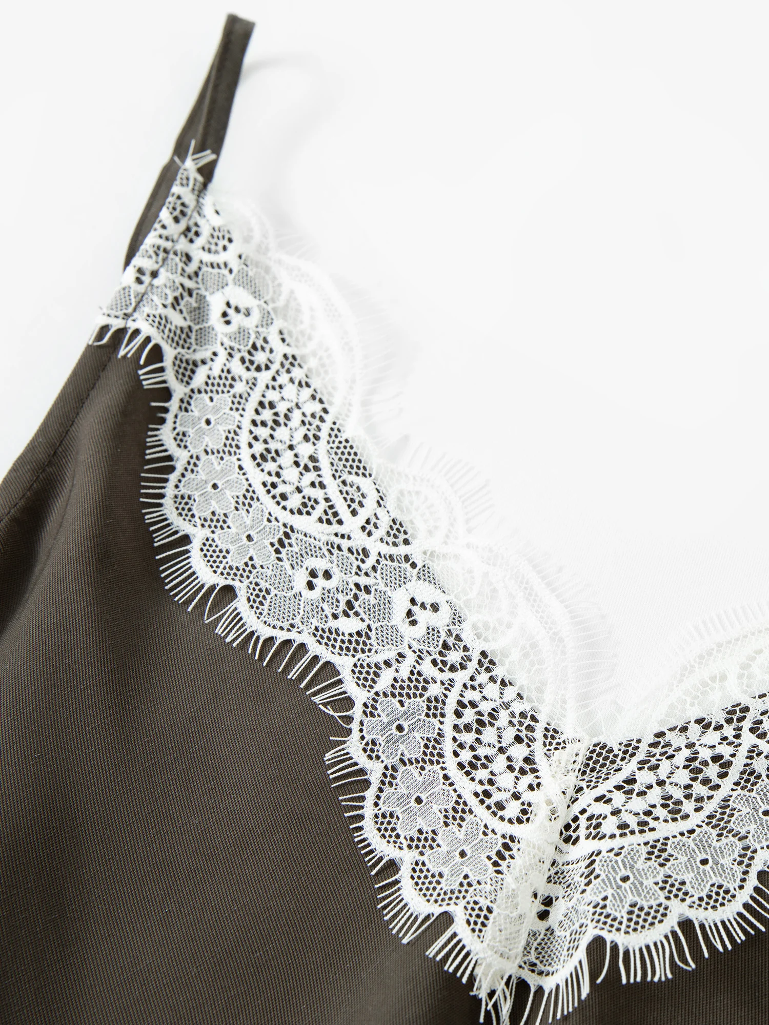 FSLE【Premium Series】Summer Women's Lace Trim Linen Blend Camisole, Waist-Cinching Layering Top for Romantic Everyday Chic Style