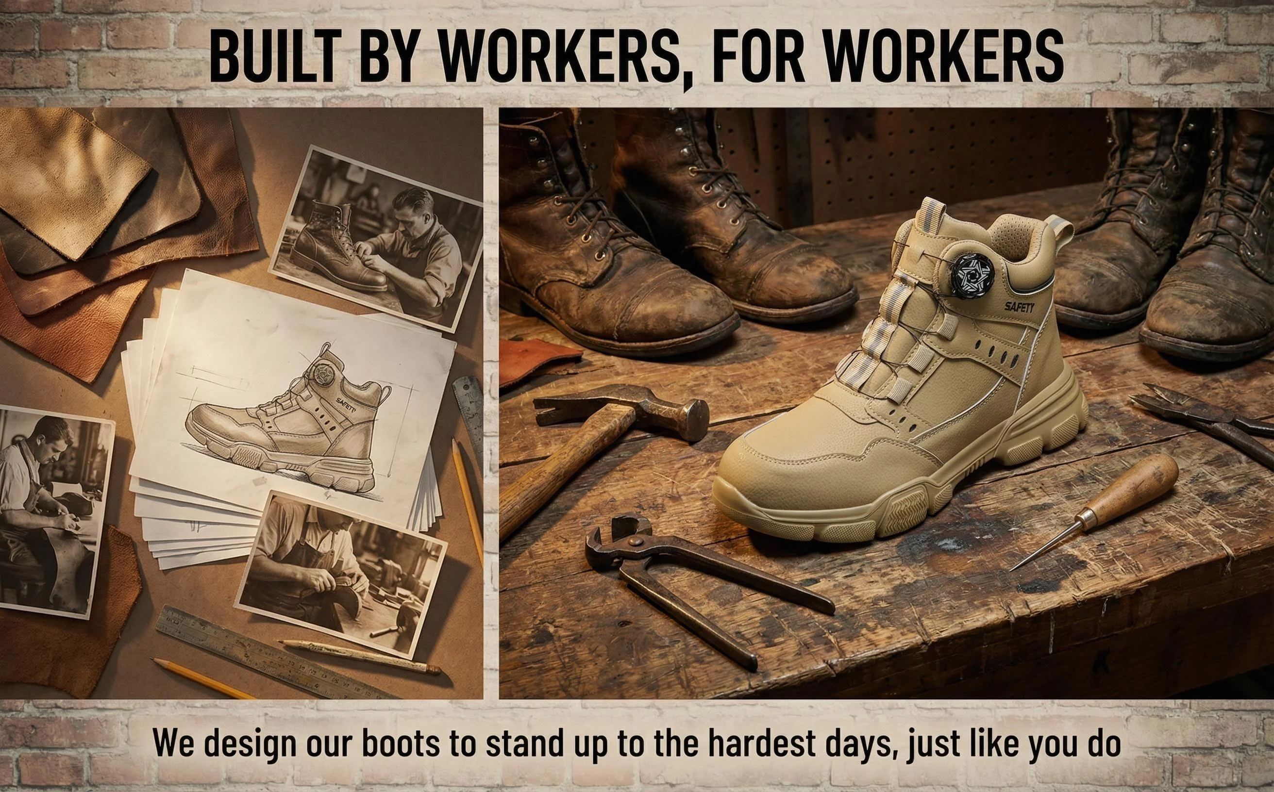 Breathable Men's Safety Sneakers Tough Men's Work Boots Anti Impact Anti Smash Wear Resistant Construction Industrial Shoes
