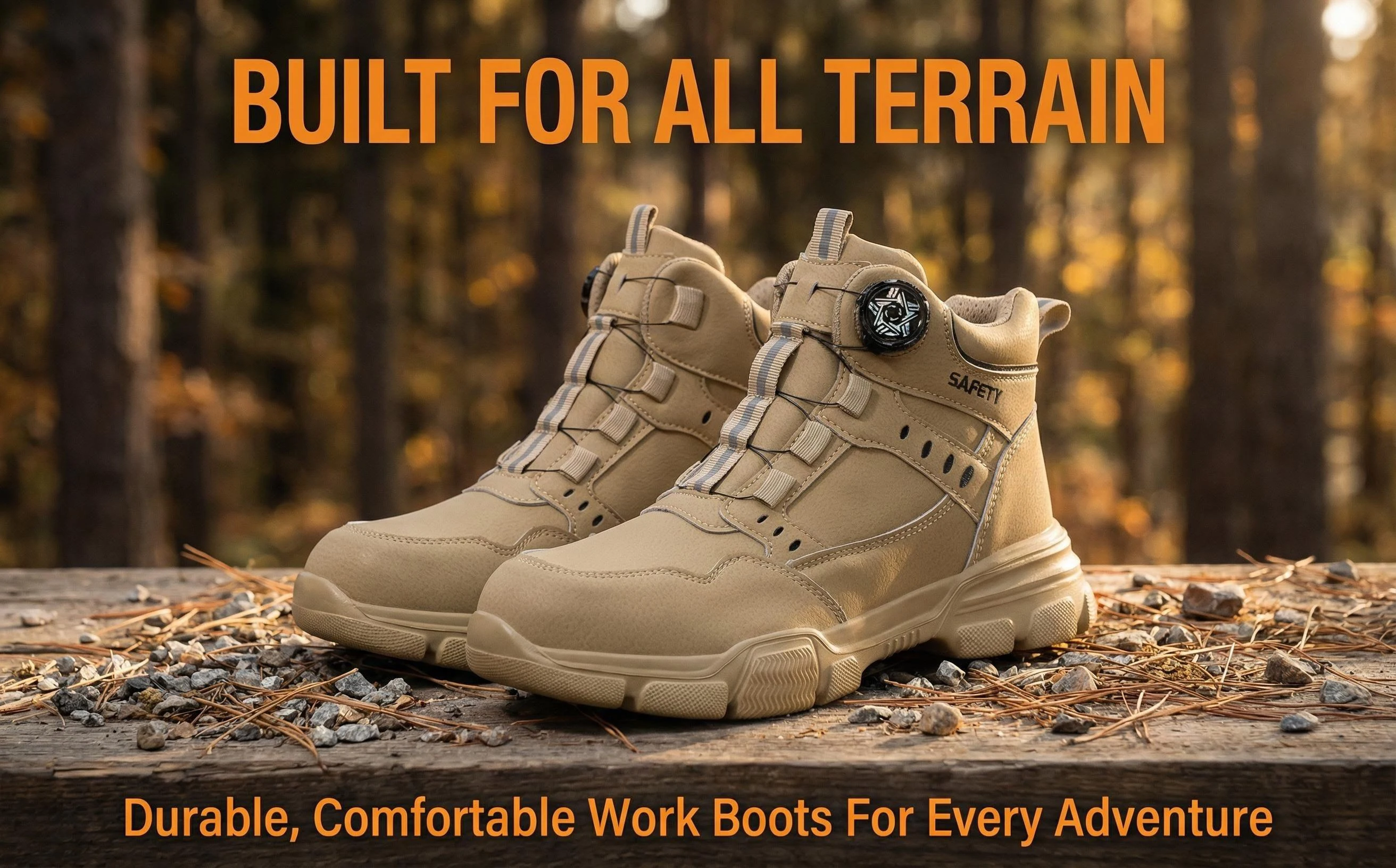 Breathable Men's Safety Sneakers Tough Men's Work Boots Anti Impact Anti Smash Wear Resistant Construction Industrial Shoes