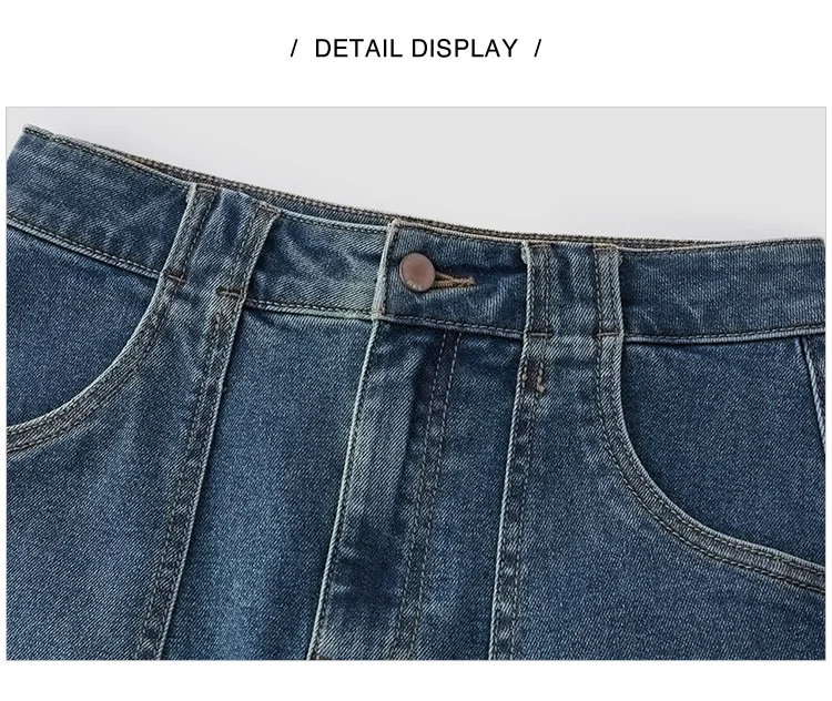 Semir Women Skirt Denim Slit Straight Long Slim Retro Street Style Autumn Bottoms Comfortable Urban Daily Wear 2026