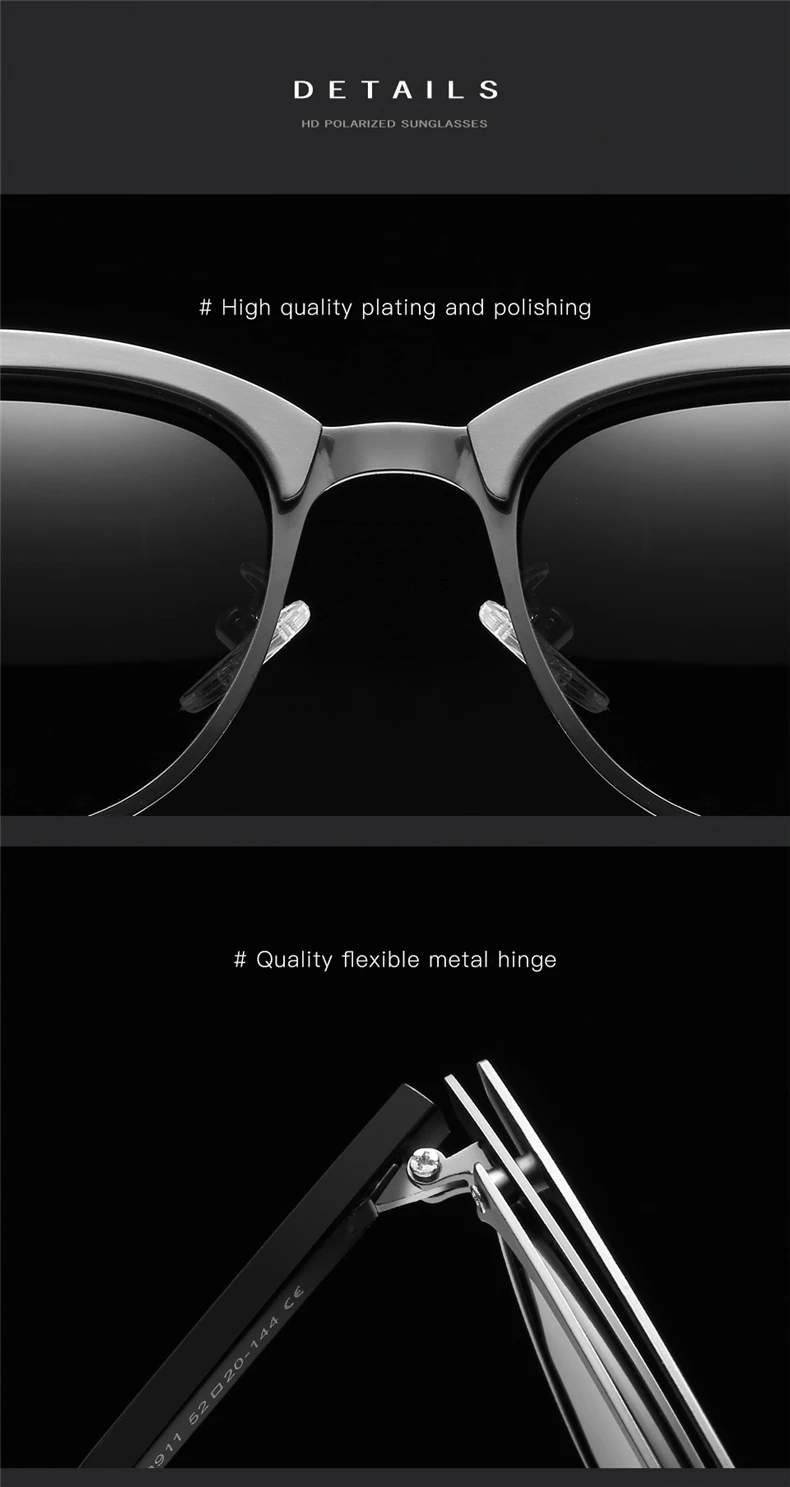 2020 Brand Aluminum Men's Sunglasses Driving Goggles HD Polarized Oculos Masculino Male Eyewear Accessories Sunglasses For Men