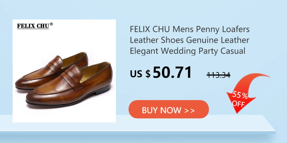 FELIX CHU Men's Genuine Leather Loafers Handmade Monk Strap Casual Dress Shoes for Wedding Party Summer Autumn Footwear