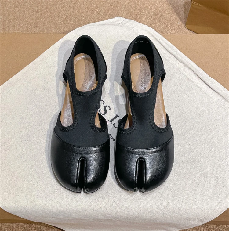 Tabi Ballet Flat Women Sandals Stretch Fabric Casual Loafers Brand Designer Elegant Mary Jane Split Toe Sneaker Shoes балетки