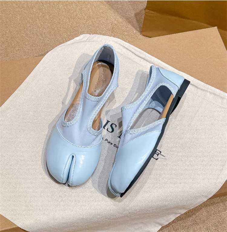 Tabi Ballet Flat Women Sandals Stretch Fabric Casual Loafers Brand Designer Elegant Mary Jane Split Toe Sneaker Shoes балетки