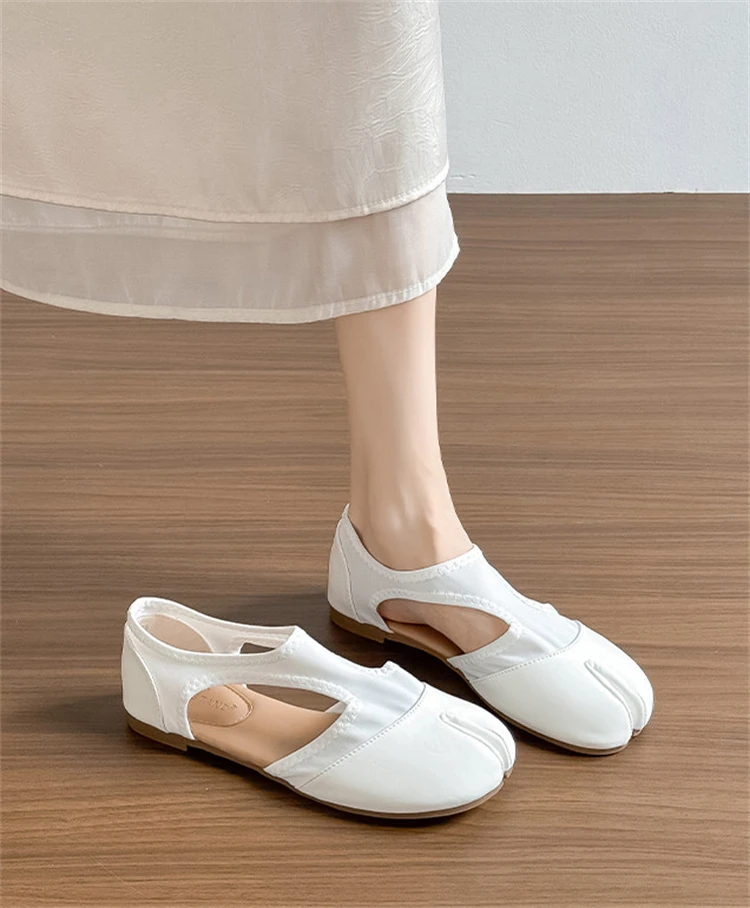 Tabi Ballet Flat Women Sandals Stretch Fabric Casual Loafers Brand Designer Elegant Mary Jane Split Toe Sneaker Shoes балетки