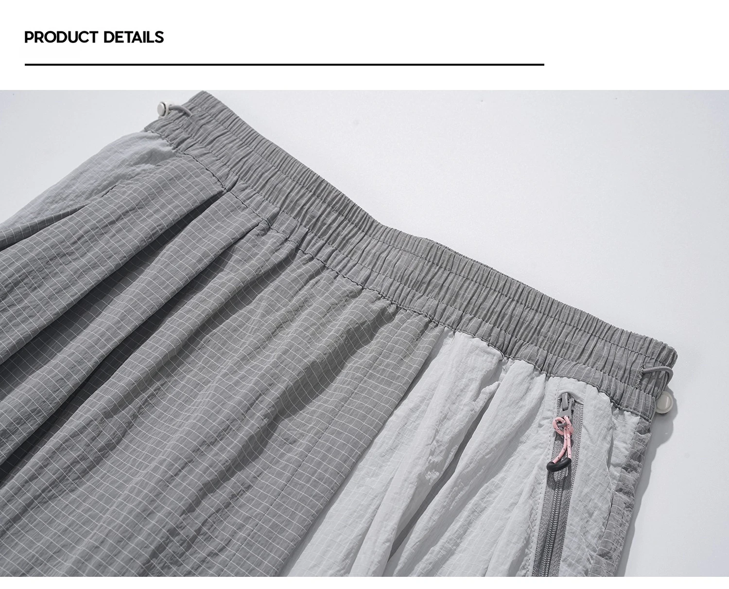 Women's Water-Repellent Summer Skirt-Pants – Mid-Waist, Asymmetrical Hem & Color-Block Design for Urban Outdoor & Casual Wear
