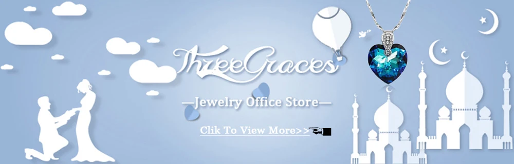 ThreeGraces Luxury Shiny Blue Zirconia Geometric Infinite Shape Bridal Wedding Lucky Leaf Link Chain Bracelet for Women Jewelry