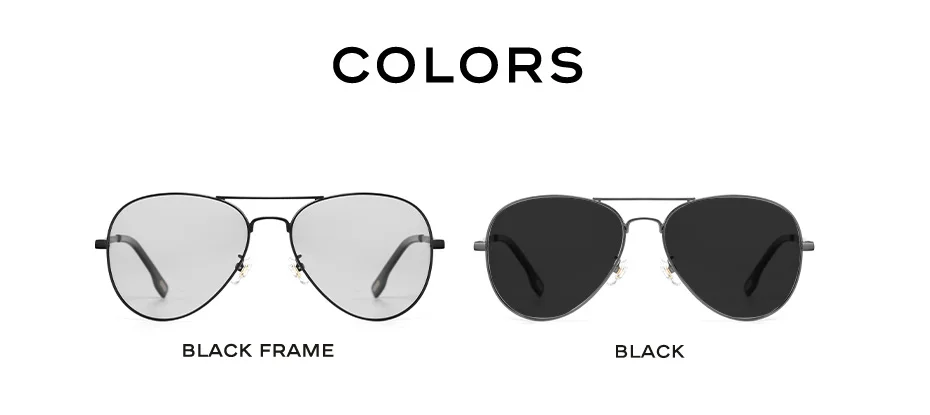 CAPONI Avation Sun Glasses For Men Day And Night Photochromic Driving Men's Sunglasses Polarized UV400 Pilot Shades Male BS3104