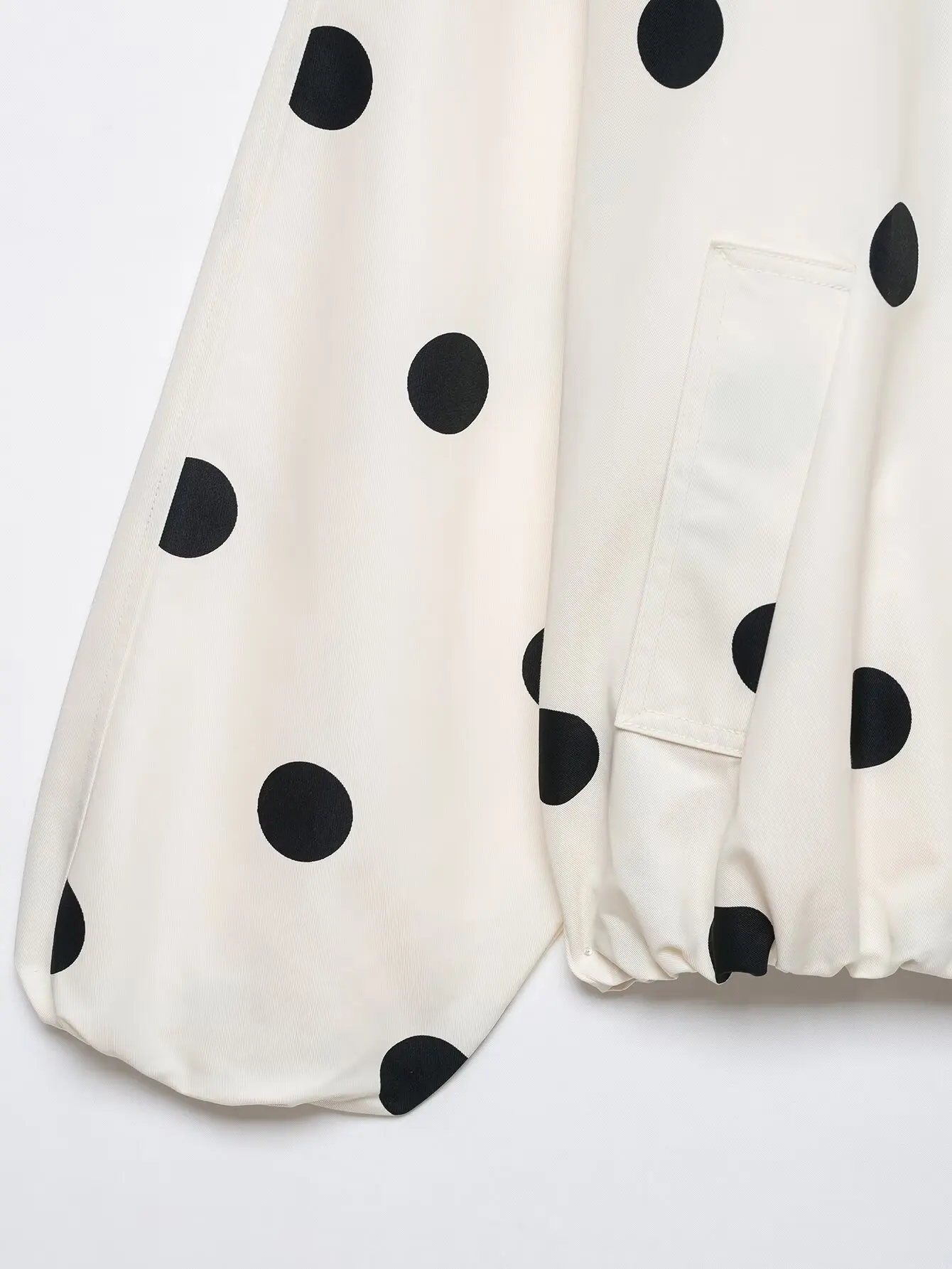Women Fashion Vintage Polka Dots Pocket Stand Collar Jacket Spring Autumn Long Sleeve Jacket Holiday Outfits For Women