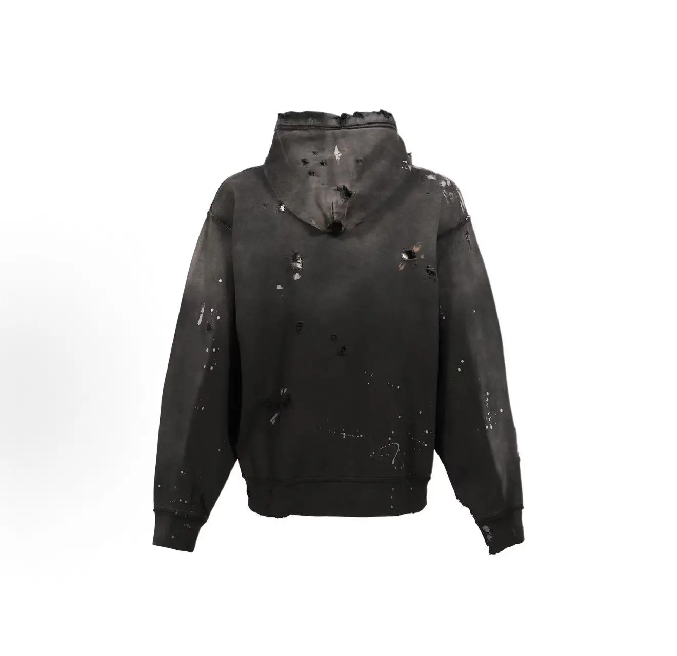 WASHED SATOSHI NAKAMOTO 26SS Luke Logo-Printed Hole Cardigan Hoodie Men Women High Quality Heavy Fabric Hooded Pullover