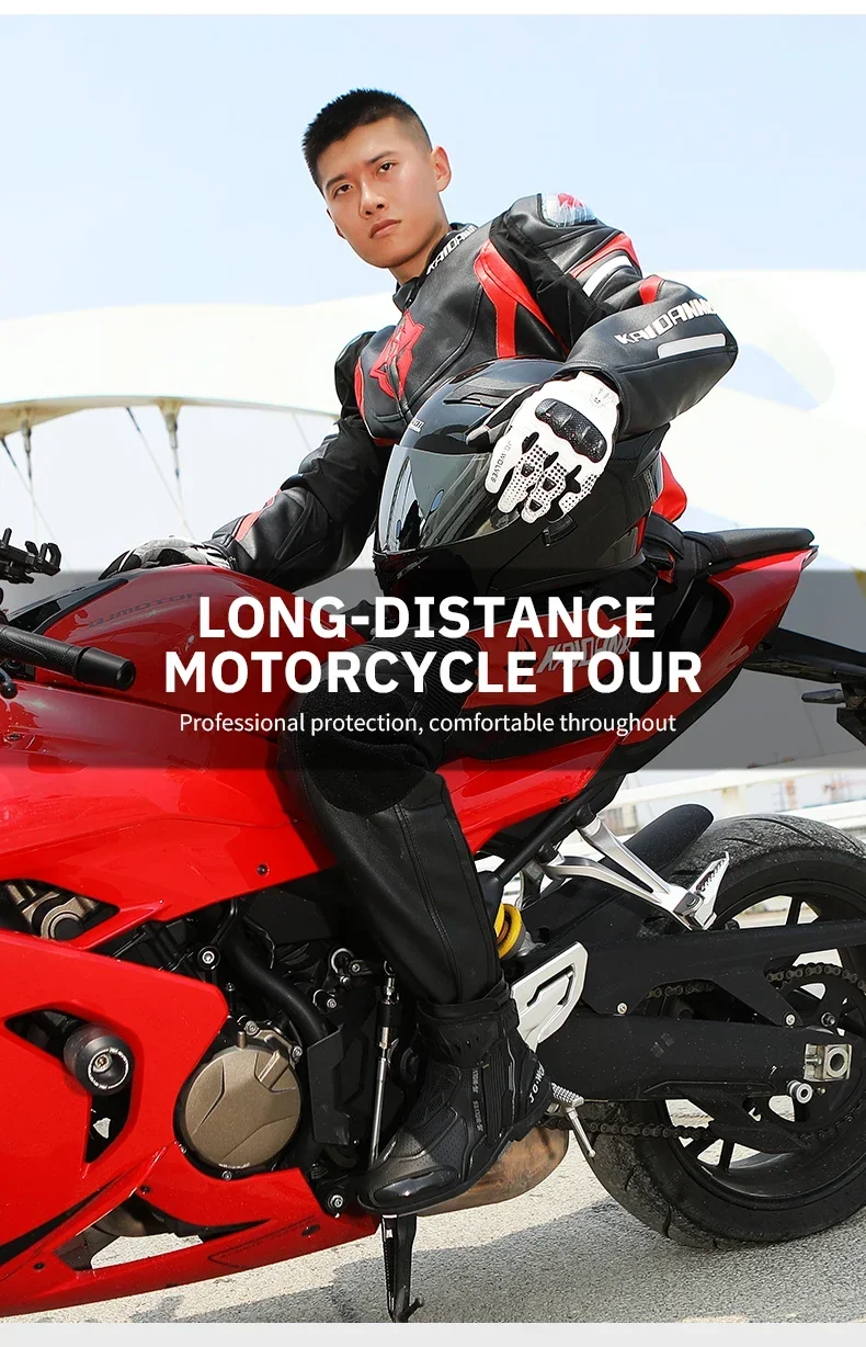 High Top Motorbike Boots Racing Riding Shoes Breathable Anti Slip TPU Protective Side Zipper Rubber Sole Motorcycle Boots Men