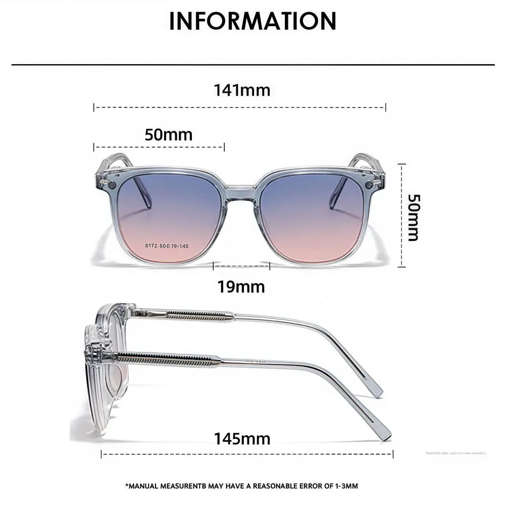 HBK Fashion Men's Magnetic Clip Sunglasses Set Flip Function 2-in-1 Vintage Polarized Sunglasses Women's Decorative Sunglasses