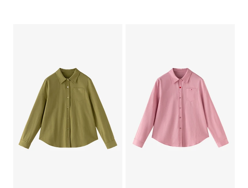 TOYOUTH Women's Pure Cotton Cavalry Twill Blouse 2026 Autumn New Long Sleeve Loose Fit Athletic Preppy Lazy Commute Style
