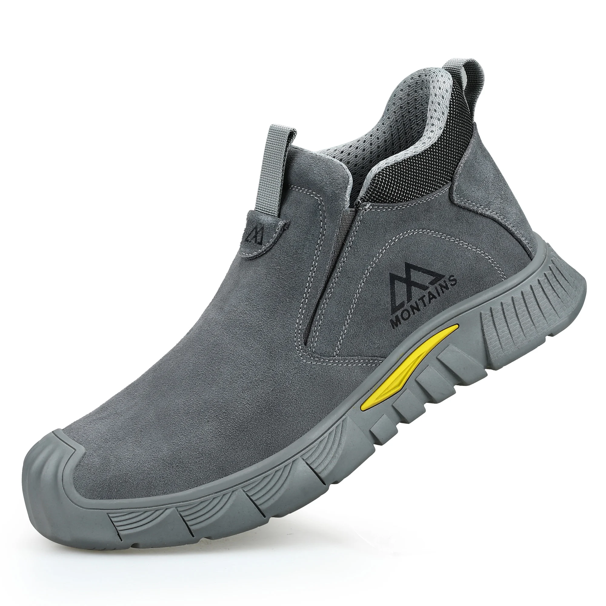 Wear Resistant Men's Safety Boots Soft Work Sneakers Anti Impact Anti Piercing Fashion Comfort Outdoor Men's Shoes