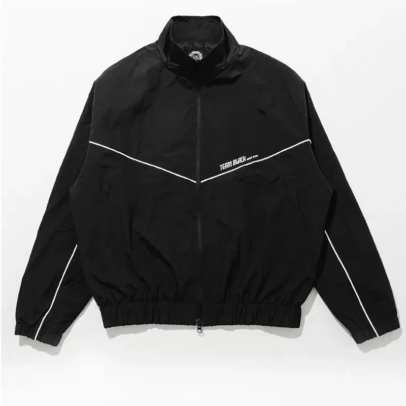 Unisex Black Zipper Jacket, Jinx Manhwa Team Black Jaekyung Cosplay Coat MMA Fight Championship Casual Costume