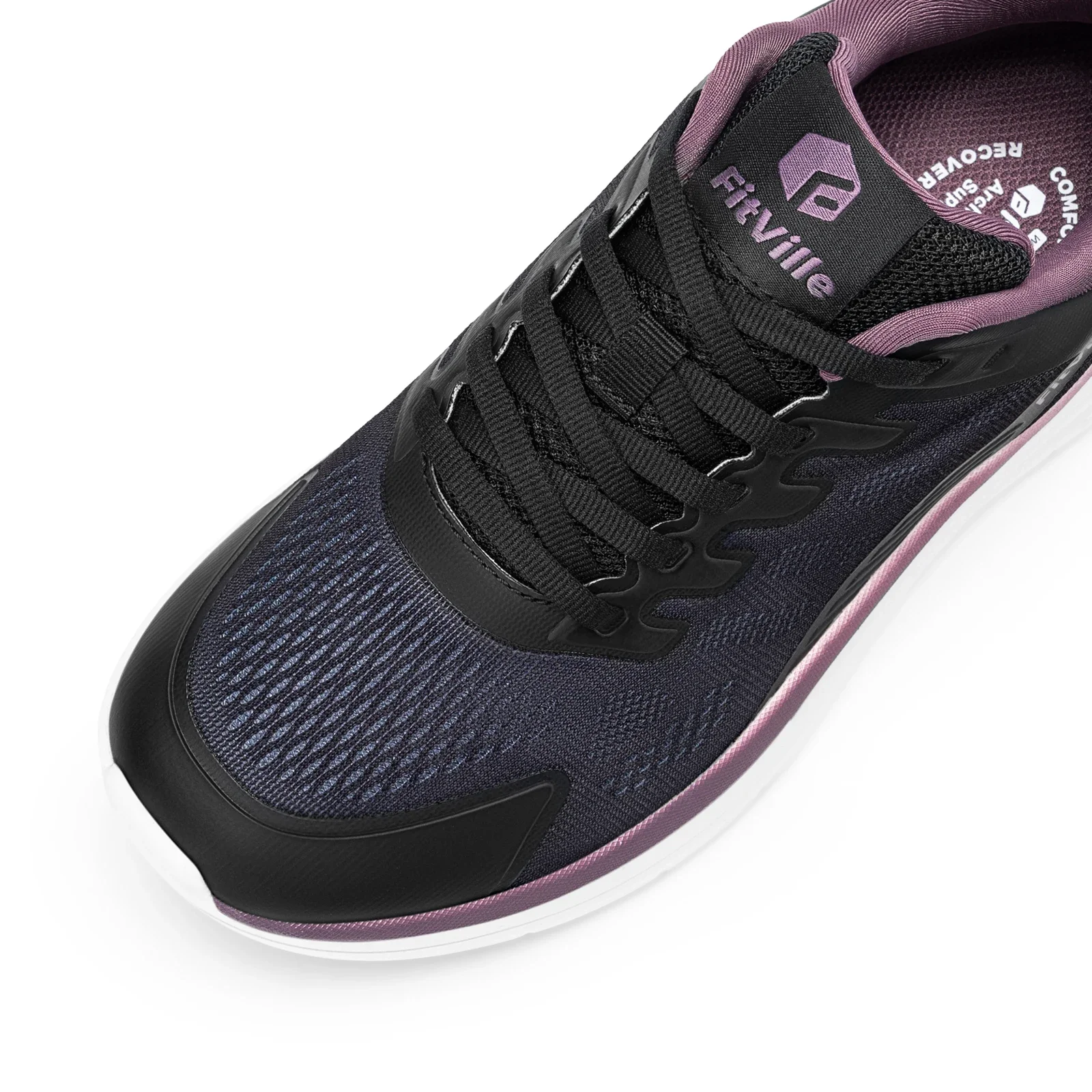 FitVille Women's Extra Wide Walking Sneakers, Breathable Lightweight Running Shoes with Arch Support for Flat Feet and Heel Pain