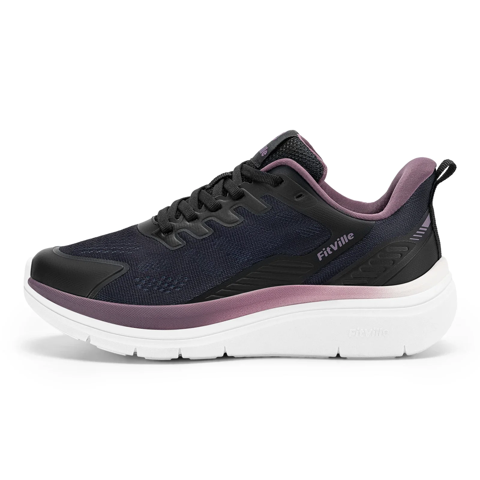 FitVille Women's Extra Wide Walking Sneakers, Breathable Lightweight Running Shoes with Arch Support for Flat Feet and Heel Pain