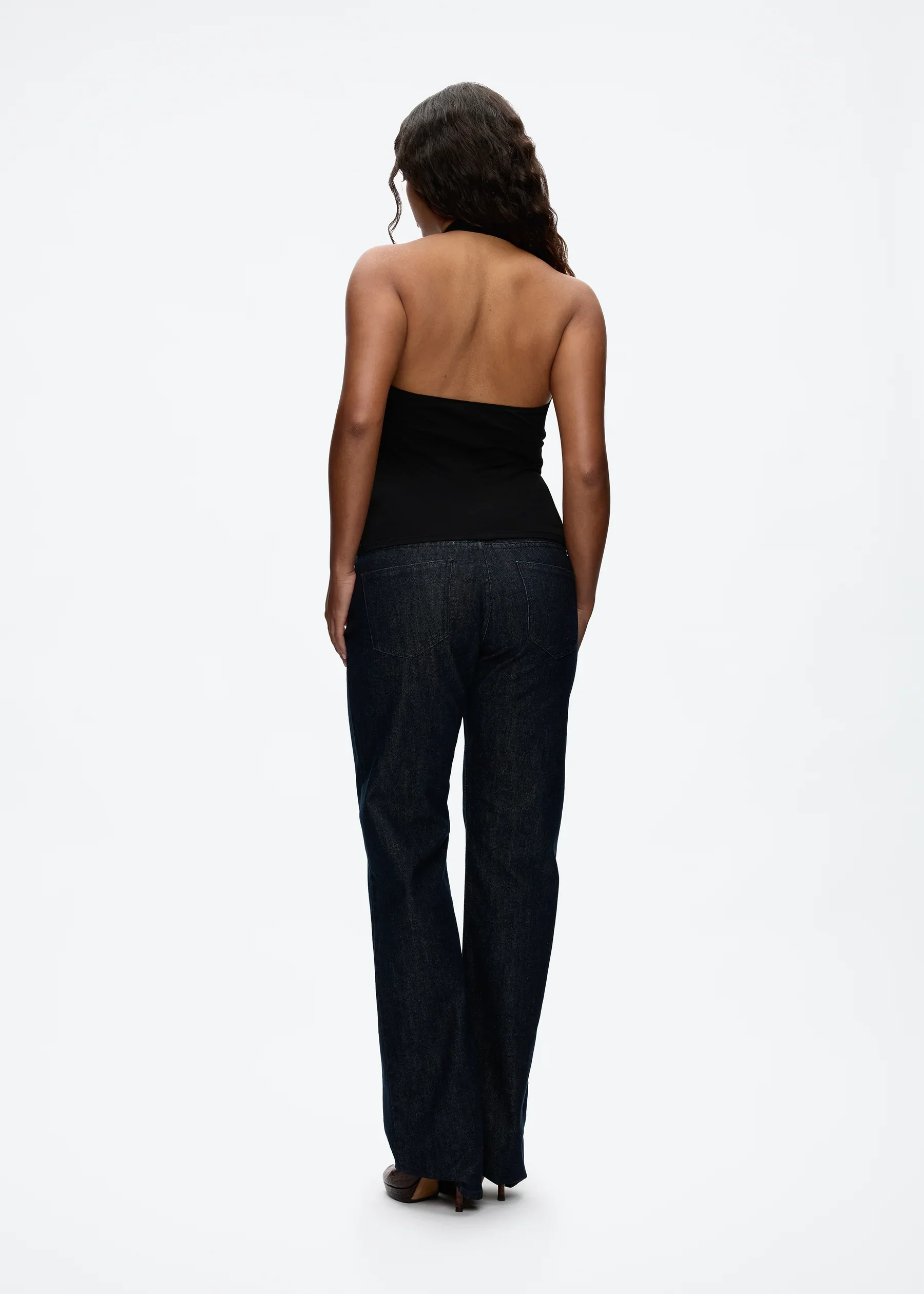 Tank Halter Neck Camisole High Elasticity Slim Fit Backless Top U-Neck Halter Backless Slim Fit Camisole Versatile Outerwear Base Shirt Spicy Girl Style Sleeveless Top