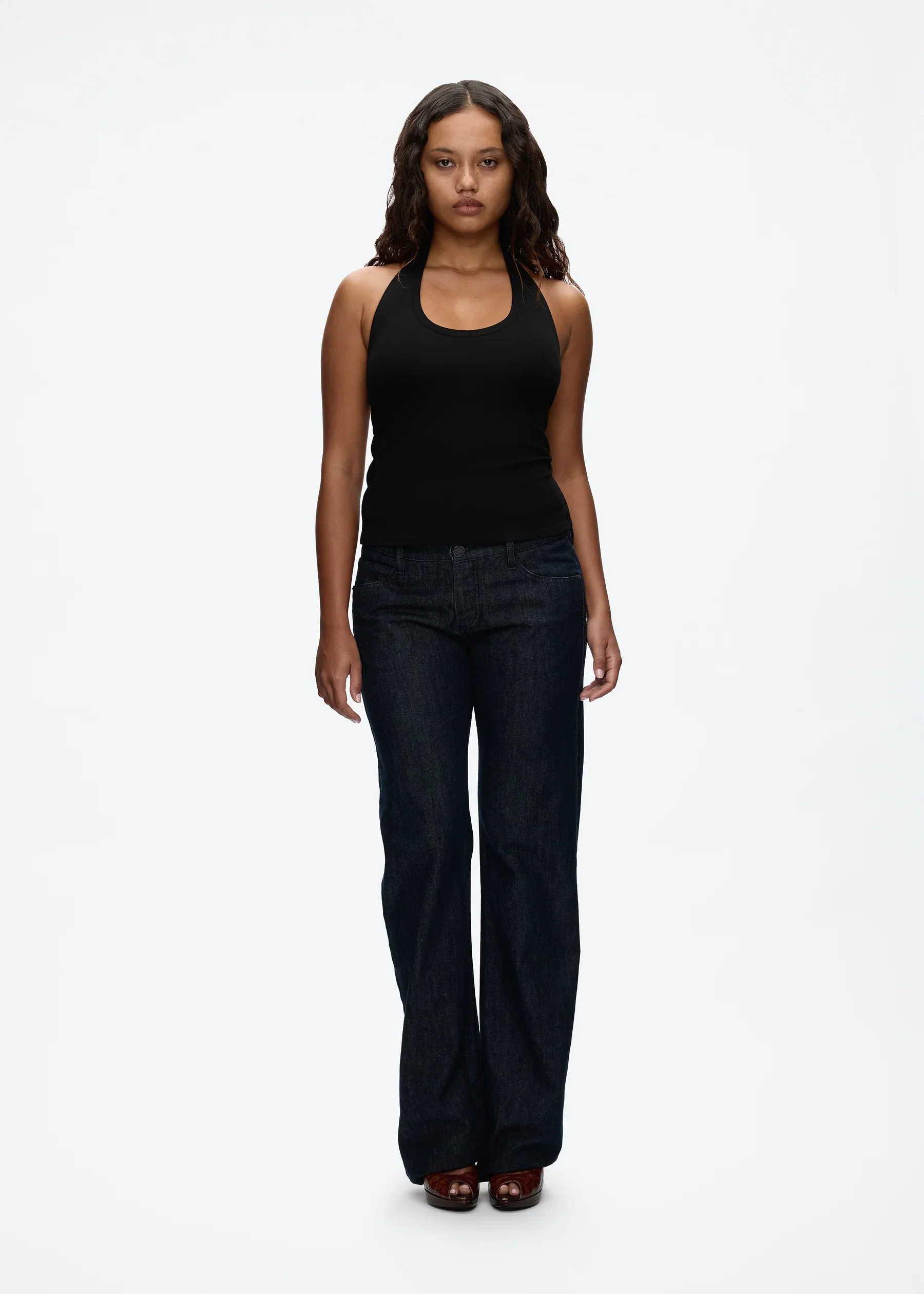 Tank Halter Neck Camisole High Elasticity Slim Fit Backless Top U-Neck Halter Backless Slim Fit Camisole Versatile Outerwear Base Shirt Spicy Girl Style Sleeveless Top