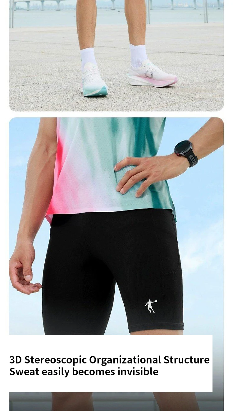 QIAODAN FEIYING PB6.0 Men Half Elastic Fitness Shorts 2026 Summer Breathable Tight Fit Sport Pants Men's Clothing QZBZK3261031R