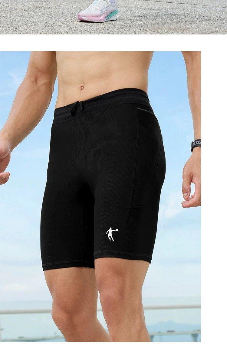 QIAODAN FEIYING PB6.0 Men Half Elastic Fitness Shorts 2026 Summer Breathable Tight Fit Sport Pants Men's Clothing QZBZK3261031R