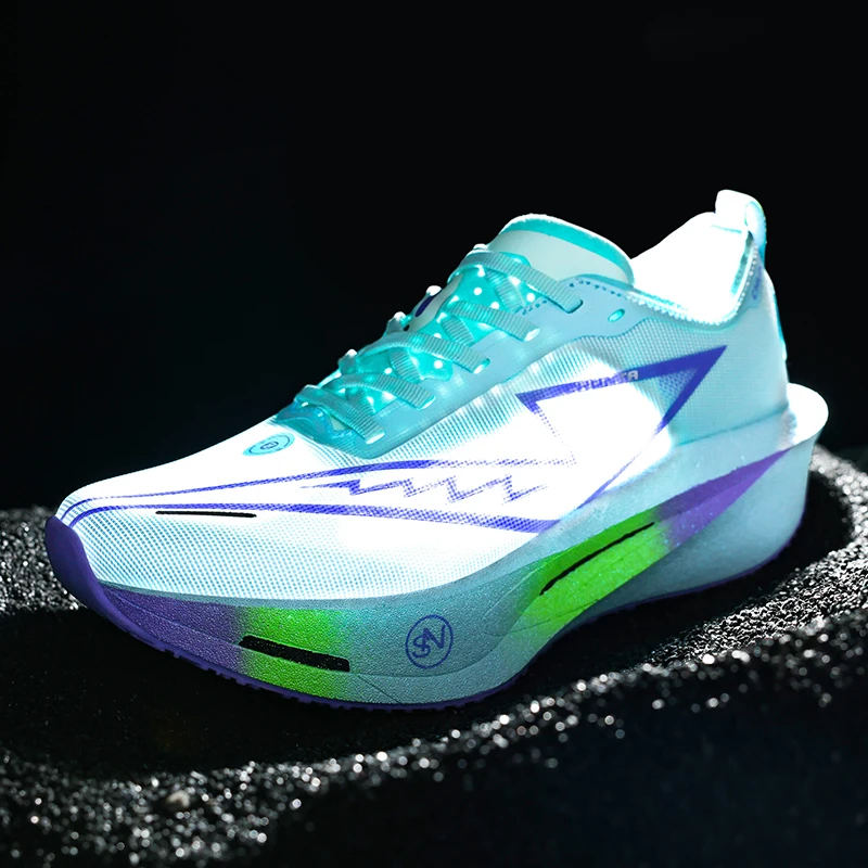 Men Running Shoes Carbon Board Marathon Speciality Sports Breathable Lightweight Women's Comfortable Athletic Sneakers
