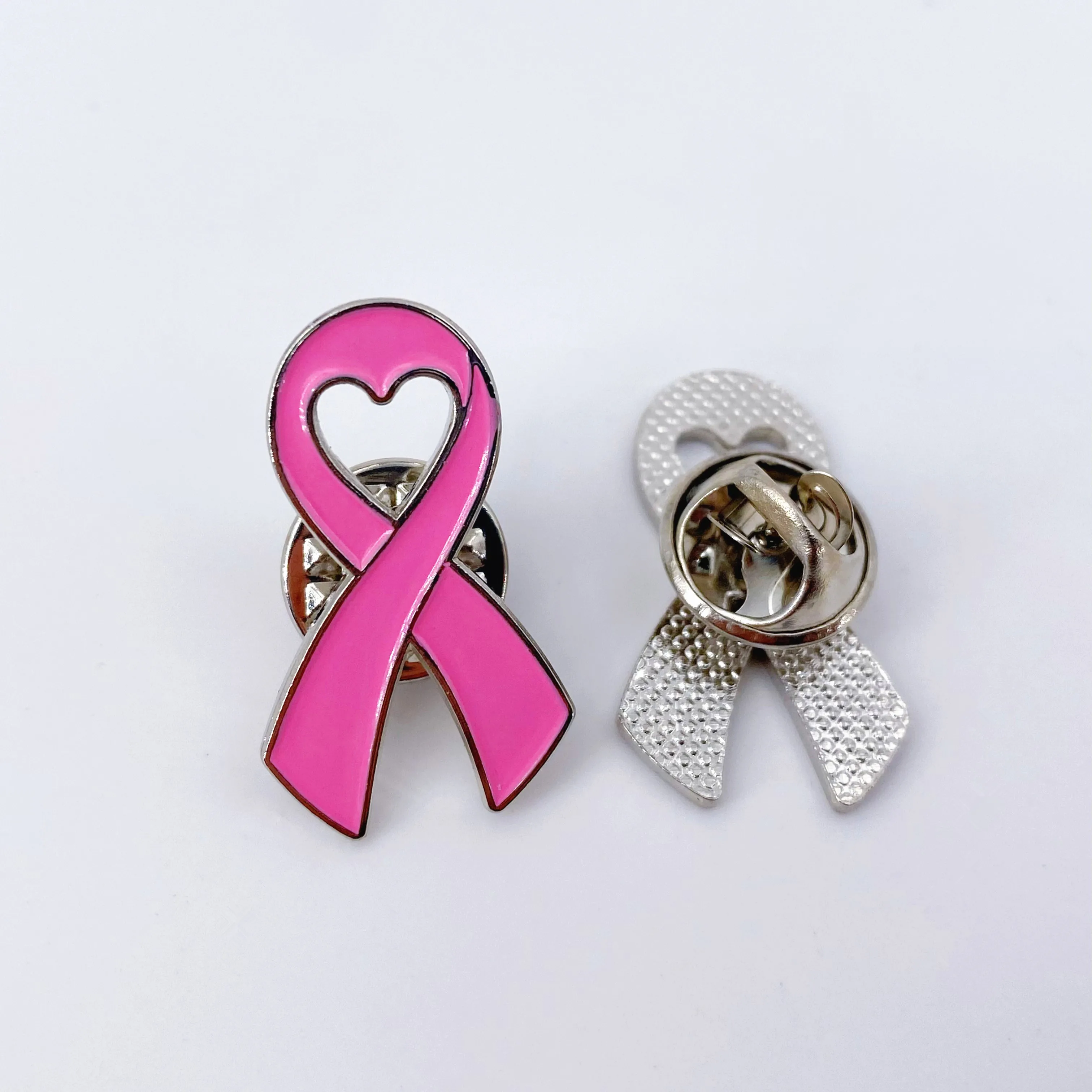 Pink Ribbon Pins Breast Cancer Awareness Enamel Lapel Pin for Women Pink Ribbon Brooch Pins Pink Hope Ribbon
