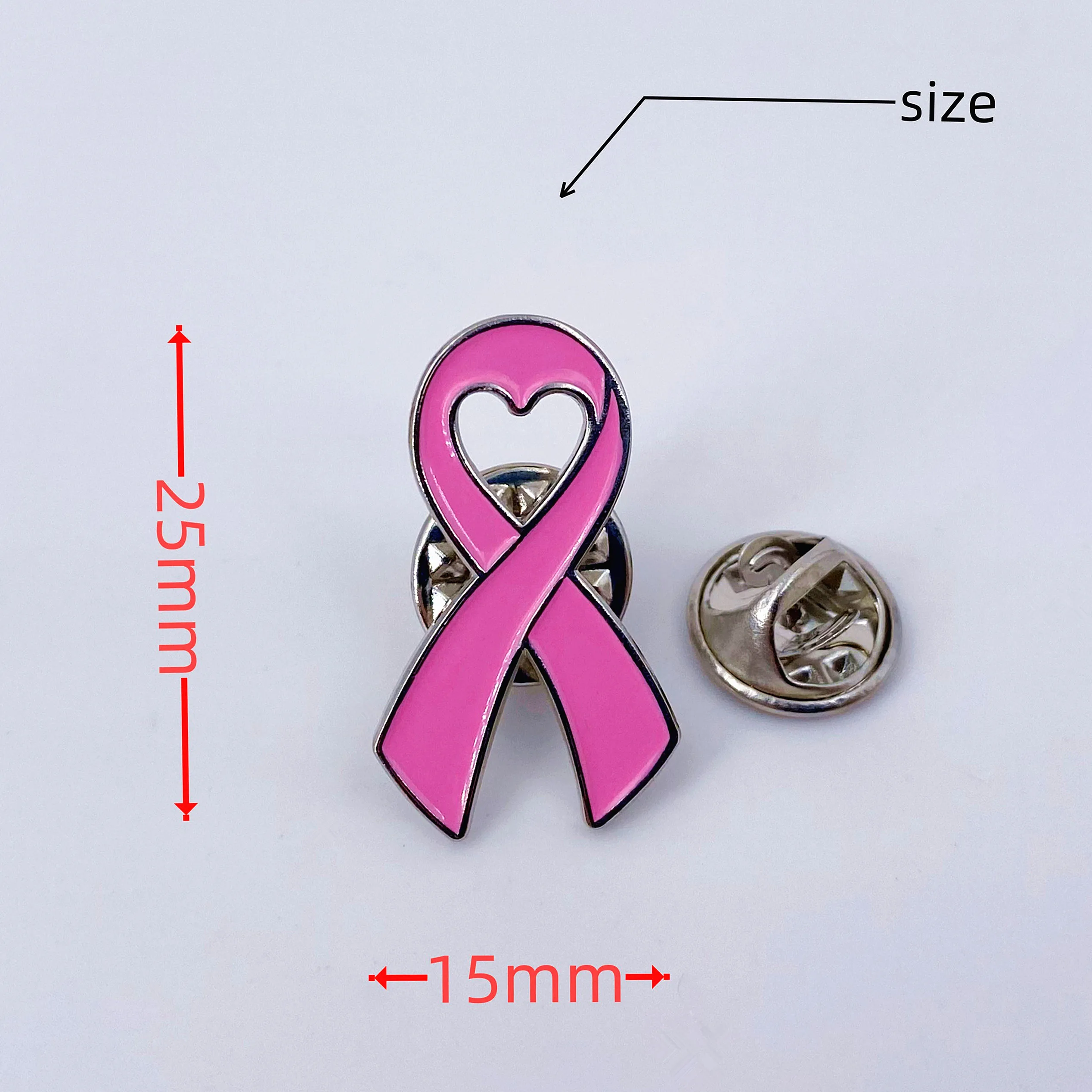 Pink Ribbon Pins Breast Cancer Awareness Enamel Lapel Pin for Women Pink Ribbon Brooch Pins Pink Hope Ribbon