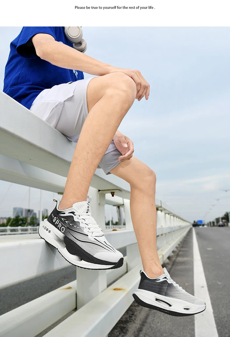 Men Running Shoes Carbon Board Marathon Speciality Sports Air Breathable Lightweight Women's Comfortable Athletic Sneakers