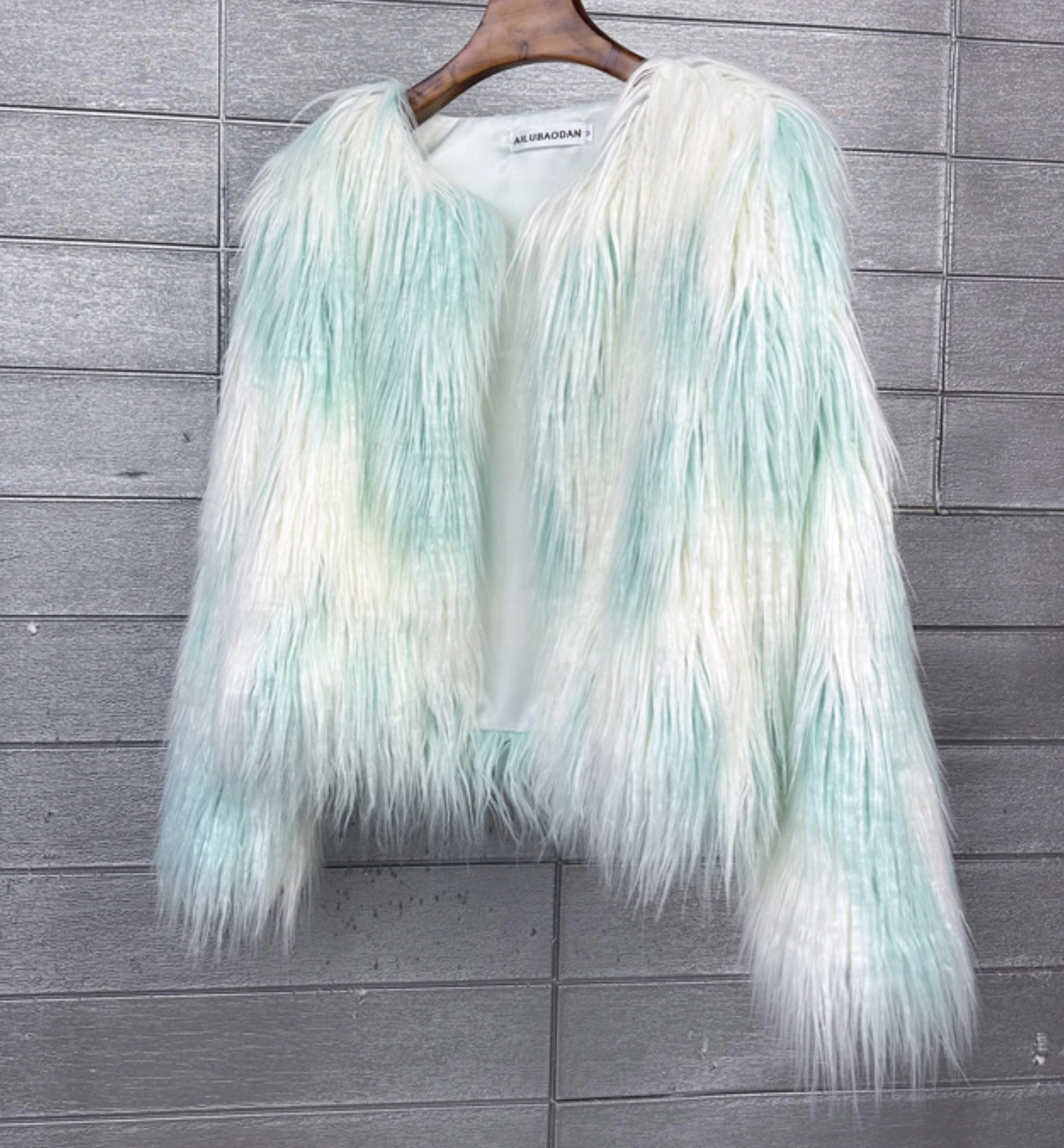 Women's Fur Coat Colorful Furry Pink Lamb Wool Faux Fur Coat Female Shaggy Sheepskin Coat Winter Artificial Fur Jacket
