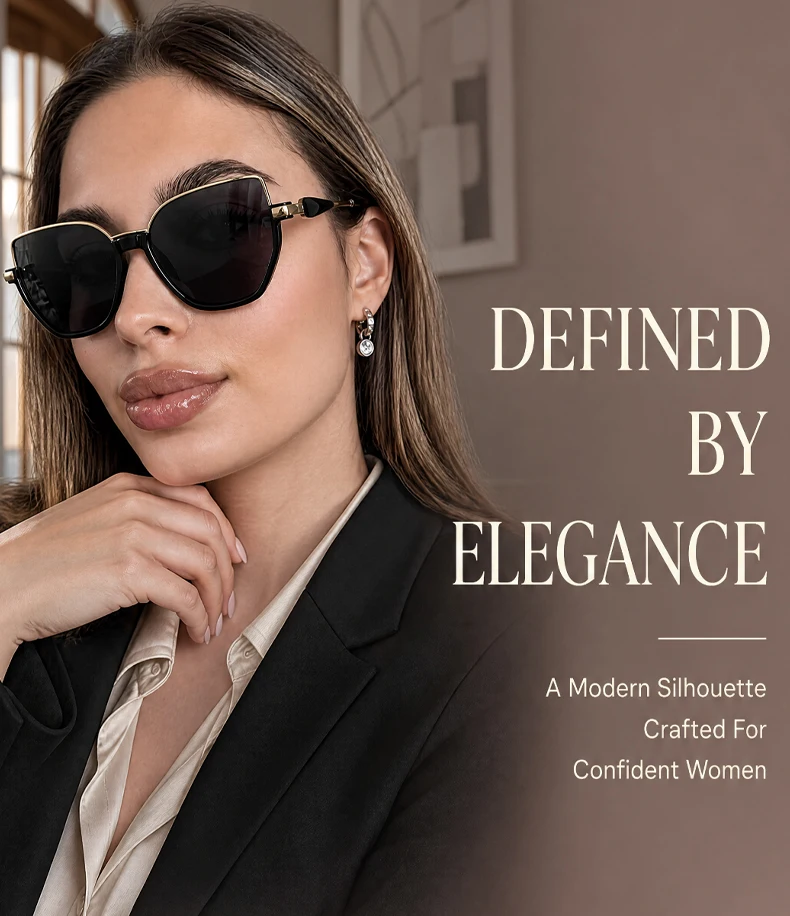 Oversized Sexy Cat Eye Sunglasses Women Big Frame 2026 Luxury Brand Classic Polygon Sun Glasses for Ladies Retro Shades UV400