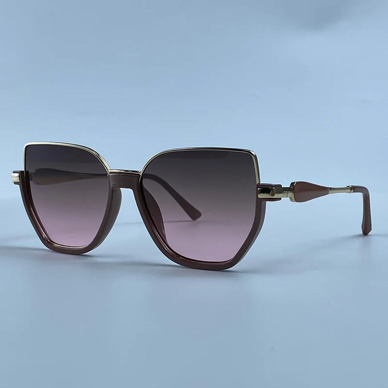 Oversized Sexy Cat Eye Sunglasses Women Big Frame 2026 Luxury Brand Classic Polygon Sun Glasses for Ladies Retro Shades UV400