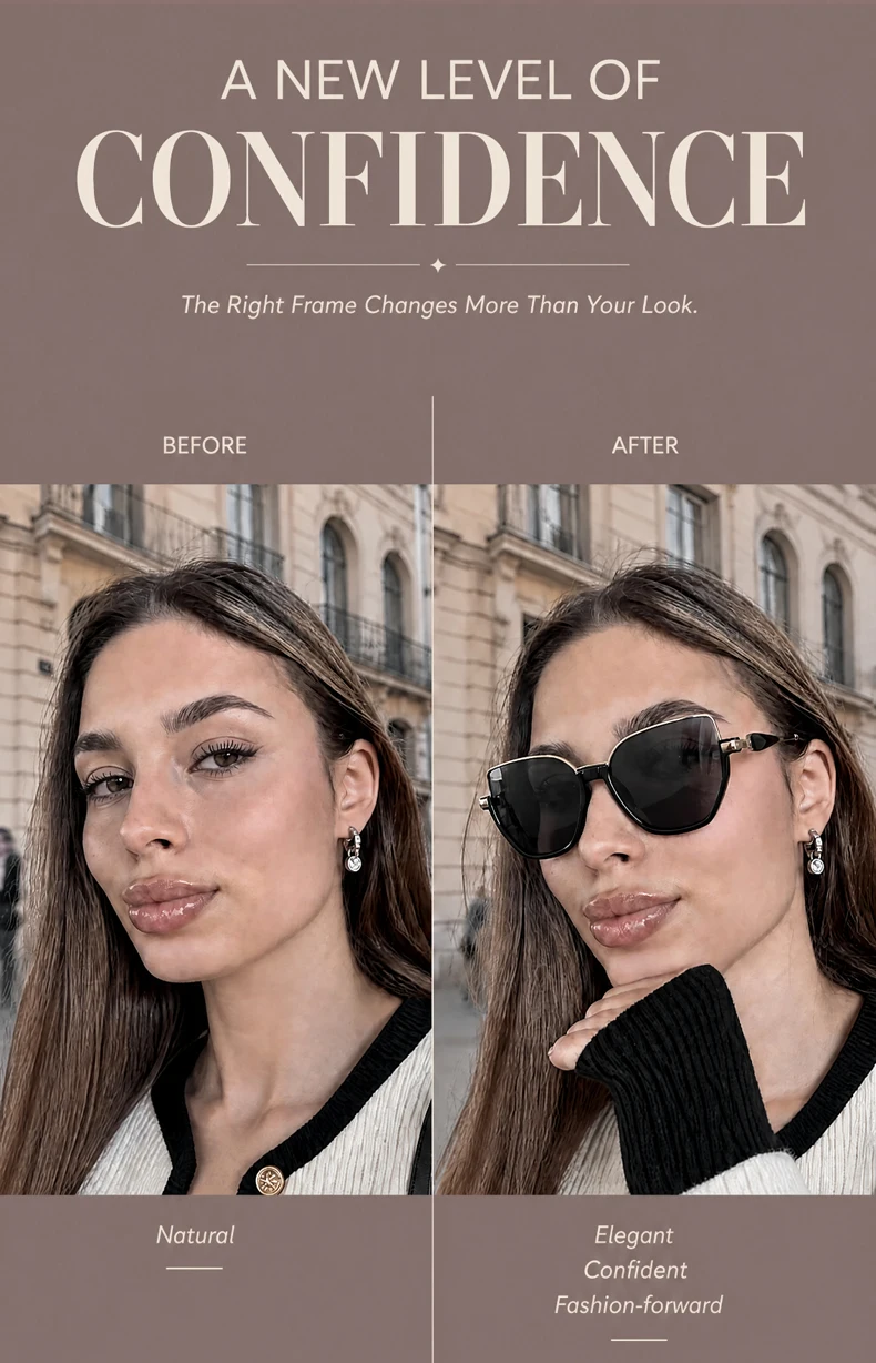 Oversized Sexy Cat Eye Sunglasses Women Big Frame 2026 Luxury Brand Classic Polygon Sun Glasses for Ladies Retro Shades UV400