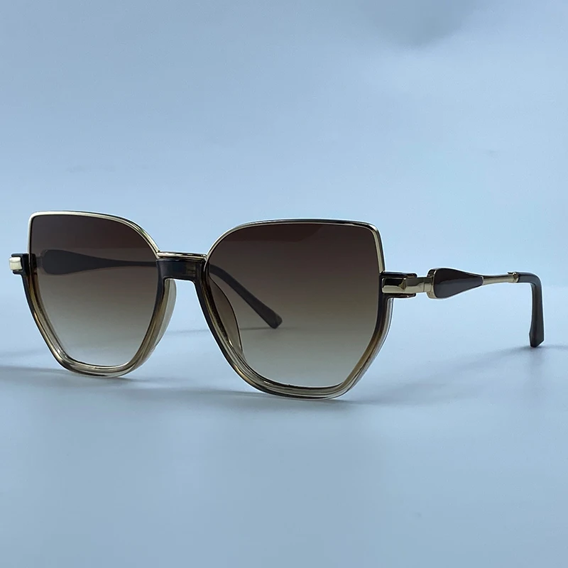 Oversized Sexy Cat Eye Sunglasses Women Big Frame 2026 Luxury Brand Classic Polygon Sun Glasses for Ladies Retro Shades UV400