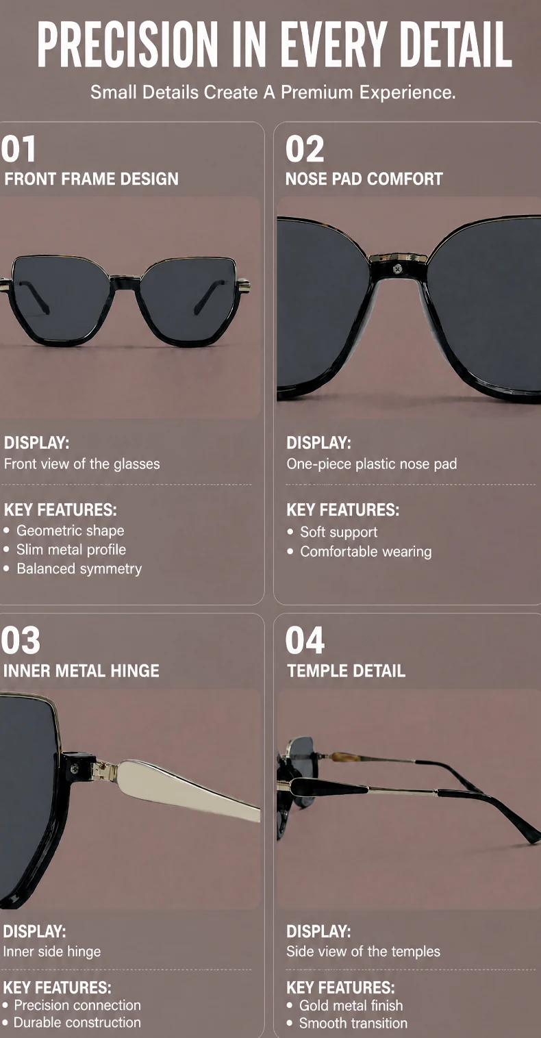 Oversized Sexy Cat Eye Sunglasses Women Big Frame 2026 Luxury Brand Classic Polygon Sun Glasses for Ladies Retro Shades UV400