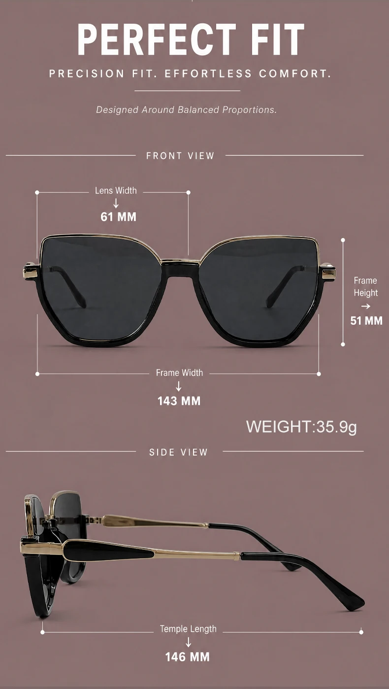 Oversized Sexy Cat Eye Sunglasses Women Big Frame 2026 Luxury Brand Classic Polygon Sun Glasses for Ladies Retro Shades UV400