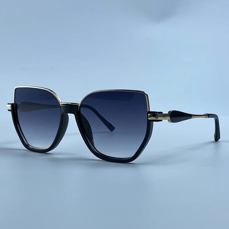 Oversized Sexy Cat Eye Sunglasses Women Big Frame 2026 Luxury Brand Classic Polygon Sun Glasses for Ladies Retro Shades UV400