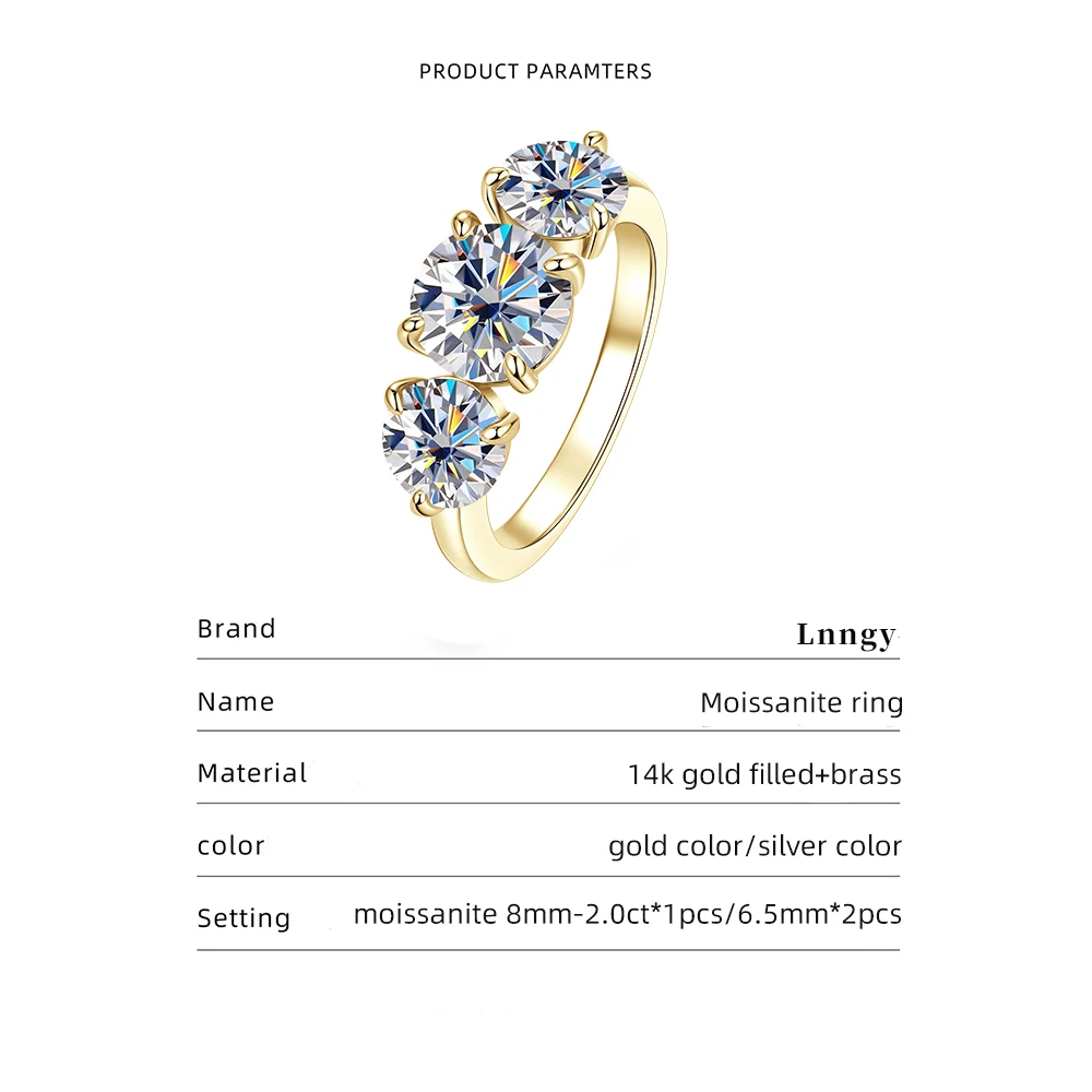 Lnngy Certified Round Cut Moissanite Halo Engagement Ring for Women Sparkling Lab Diamond Wedding Band Jewelry Gift