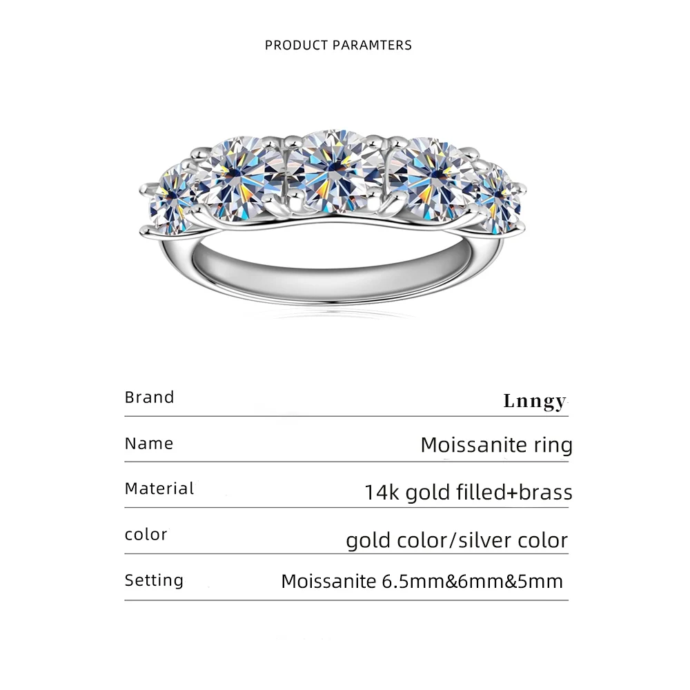 Lnngy Certified Round Cut Moissanite Halo Engagement Ring for Women Sparkling Lab Diamond Wedding Band Jewelry Gift