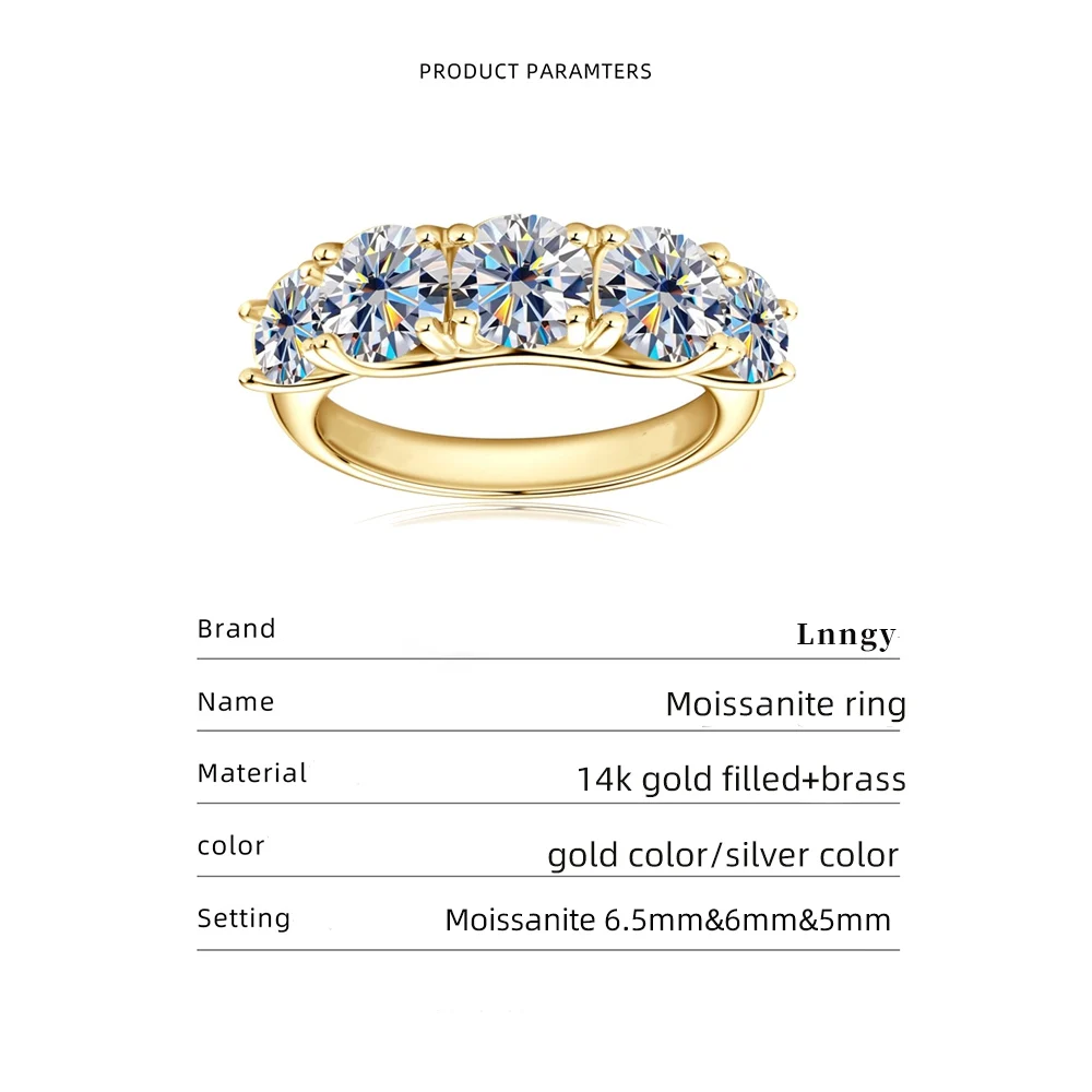 Lnngy Certified Round Cut Moissanite Halo Engagement Ring for Women Sparkling Lab Diamond Wedding Band Jewelry Gift