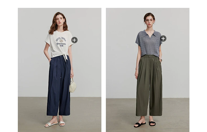 TOYOUTH Women Pants 2026 Summer New Lazy Relaxed Lightweight Casual Pants Cotton Crepe Texture Pleated Yamamoto Pants