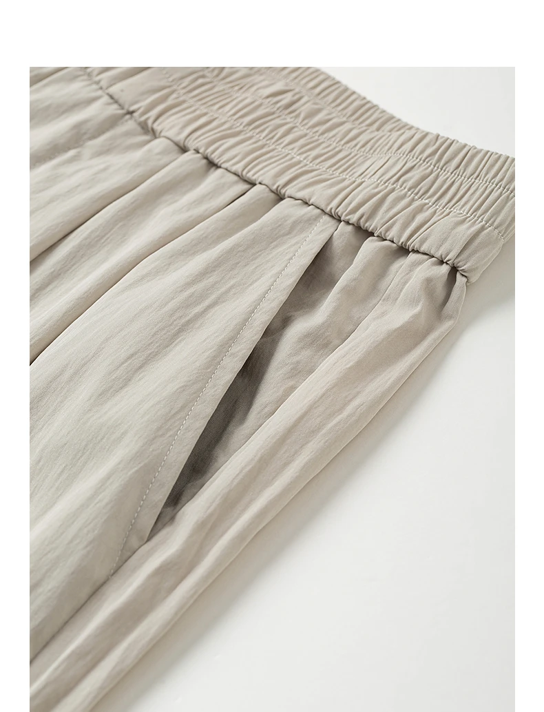 TOYOUTH Women Pants 2026 Summer New Lazy Relaxed Lightweight Casual Pants Cotton Crepe Texture Pleated Yamamoto Pants
