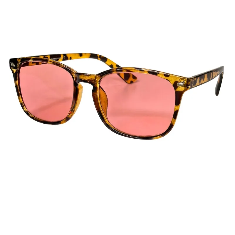 SHINU FL41 Tinted Glasses FL-41 Migraine Glasses Block 480-520nm Blue Green Light Anti Photophobia Tint Color Sunglasses Women