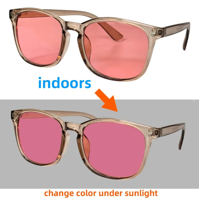 SHINU FL41 Tinted Glasses FL-41 Migraine Glasses Block 480-520nm Blue Green Light Anti Photophobia Tint Color Sunglasses Women