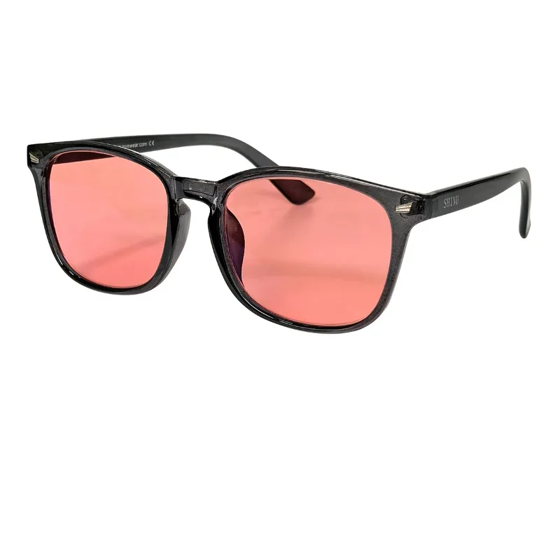 SHINU FL41 Tinted Glasses FL-41 Migraine Glasses Block 480-520nm Blue Green Light Anti Photophobia Tint Color Sunglasses Women
