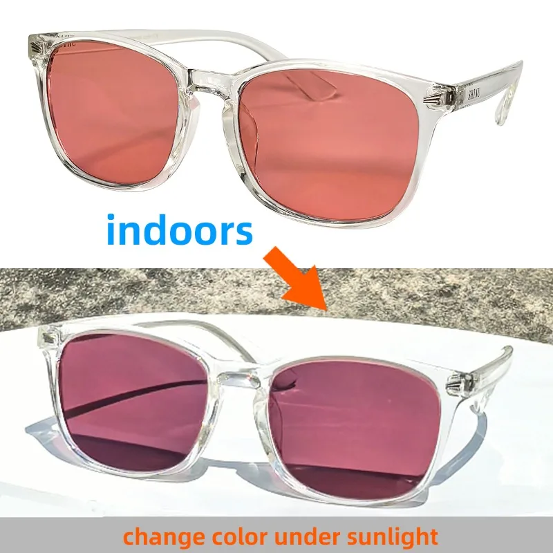 SHINU FL41 Tinted Glasses FL-41 Migraine Glasses Block 480-520nm Blue Green Light Anti Photophobia Tint Color Sunglasses Women
